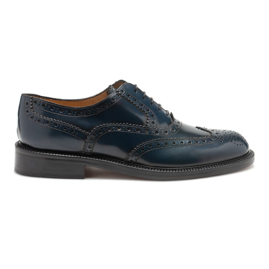 Saxone of Scotland Eleganti scarpe brogue in pelle blu