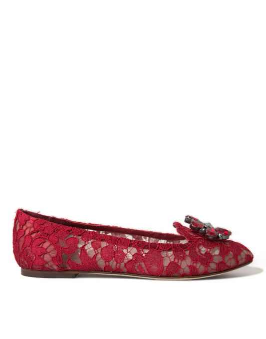 Dolce & Gabbana Elegante Vally-Flats aus Spitze