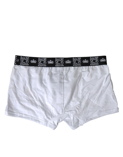 Dolce & Gabbana Elite White Cotton Stretch Boxershorts