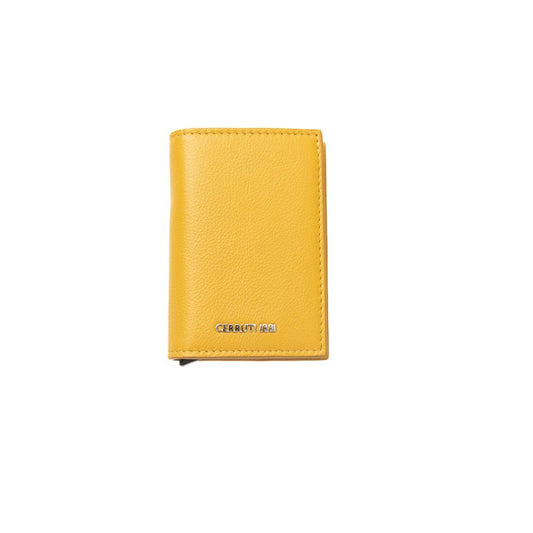 Cerruti 1881 Elegant wallet in yellow calf leather