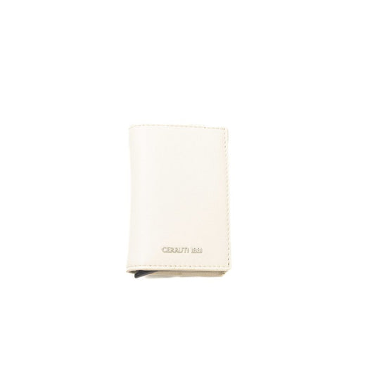 Cerruti 1881 Elegant wallet in beige calf leather