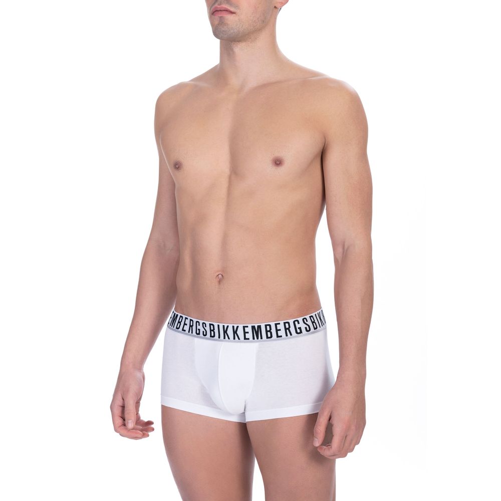 Bikkembergs Trunk aus weißer Baumwolle Twin-Pack