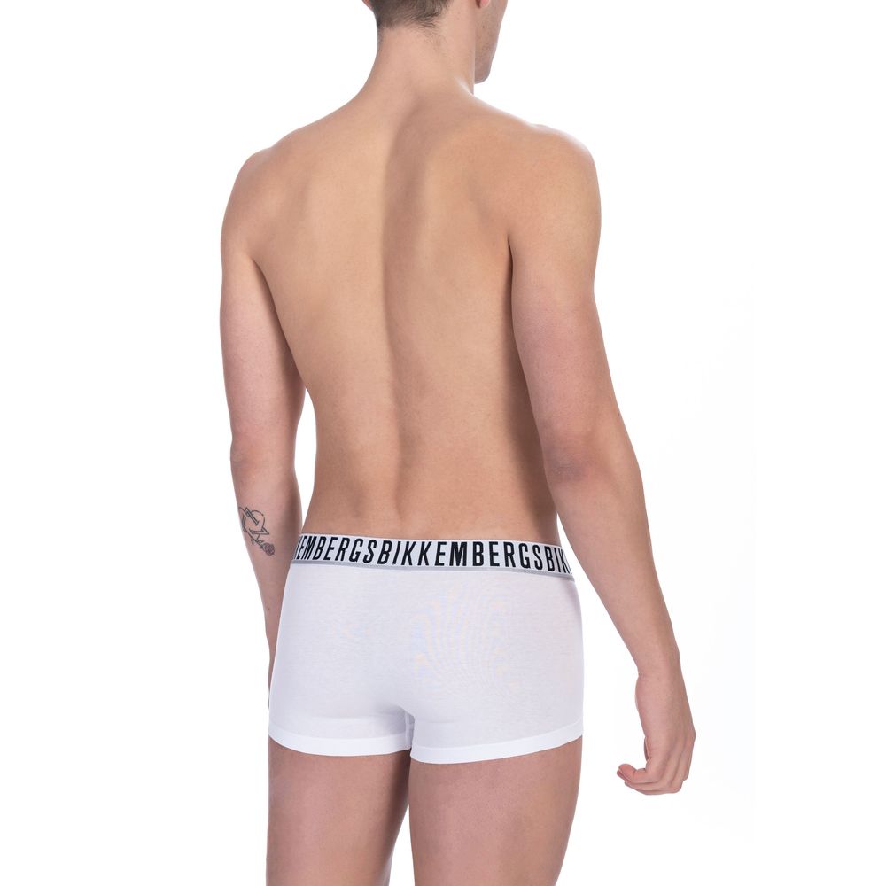 Bikkembergs Trunk aus weißer Baumwolle Twin-Pack