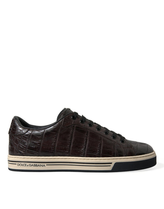 Dolce & Gabbana Elegante Low-Top-Sneakers aus exotischem Leder