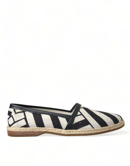 Dolce & Gabbana Espadrilles aus gestreiftem Canvas