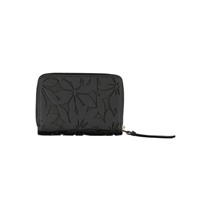 Desigual Schicke schwarze Brieftasche mit eleganter Verzierung