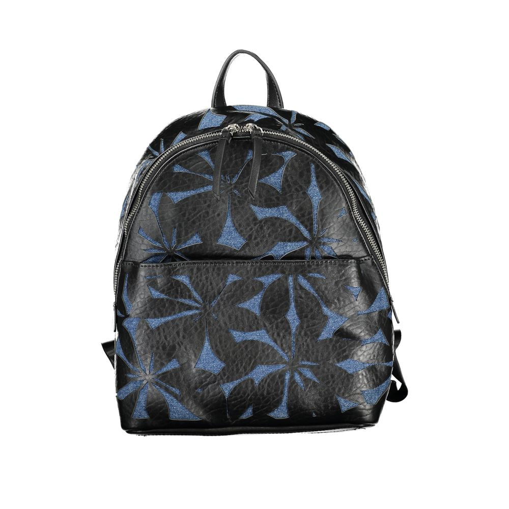 Desigual schwarzer Rucksack mit Kontrastdetails