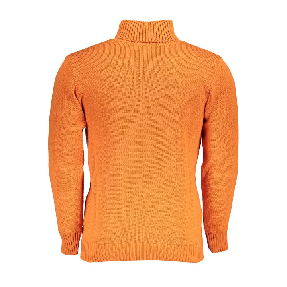 U.S. Grand Polo Eleganter Rollkragenpullover mit Stickerei