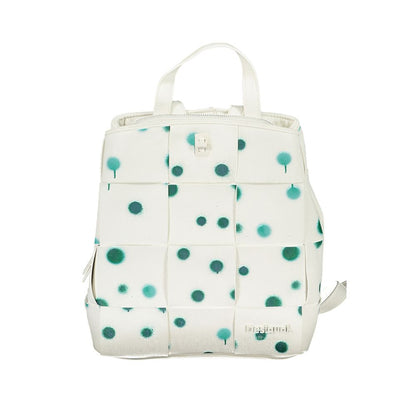 Desigual Weisser Polyethylen-Rucksack