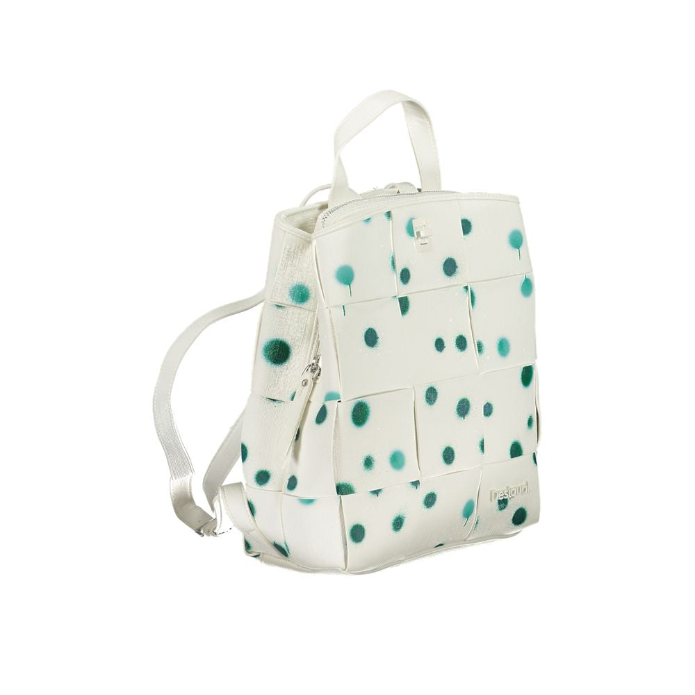 Desigual Weisser Polyethylen-Rucksack