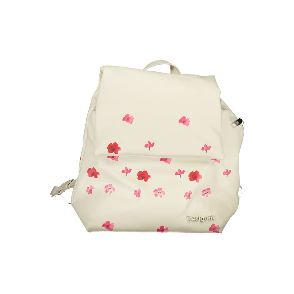 Desigual Weisser Polyethylen-Rucksack