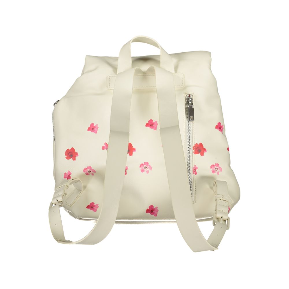 Desigual Weisser Polyethylen-Rucksack