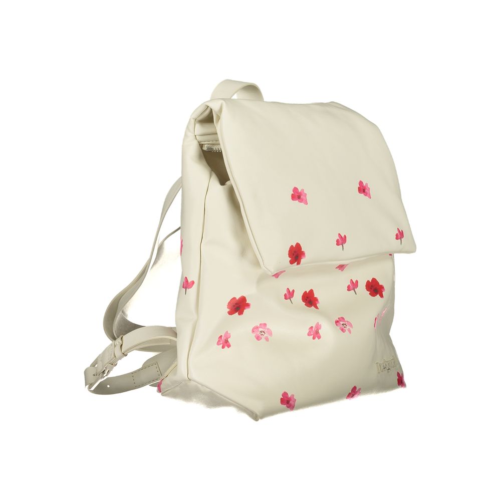 Desigual Weisser Polyethylen-Rucksack