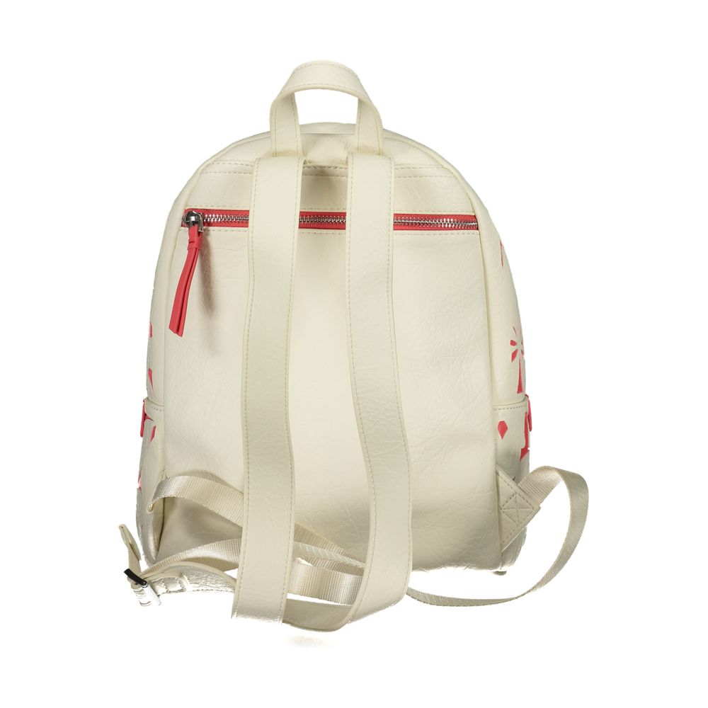 Desigual Weisser Polyethylen-Rucksack