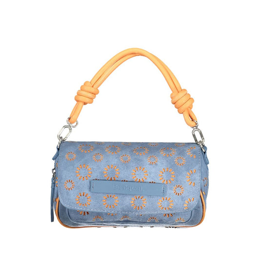 Desigual Hellblaue Polyethylen-Handtasche