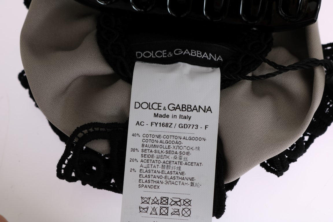 Dolce & Gabbana Elegante florale Haarspange aus Spitze