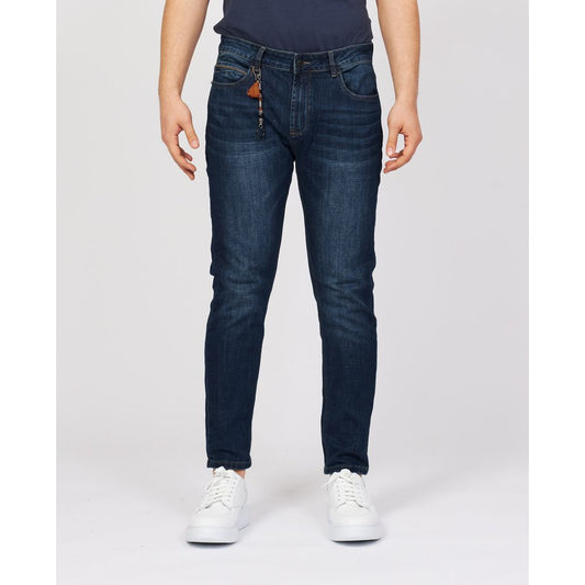 Yes Zee blaue Five-Pocket-Stretch-Jeans