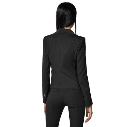 Patrizia Pepe Schwarzer Baumwoll Blazer