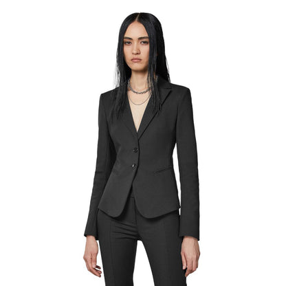 Patrizia Pepe Schwarzer Baumwoll Blazer