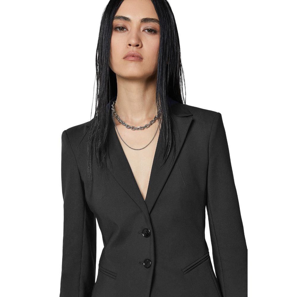 Patrizia Pepe Schwarzer Baumwoll Blazer