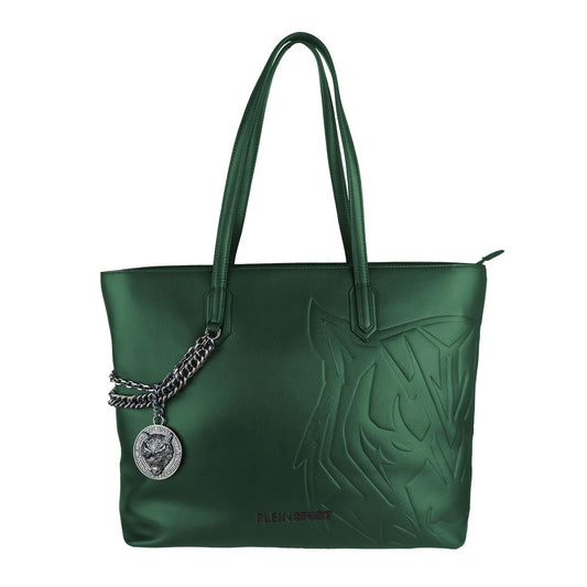 Plein Sport Eco-Leather Chic Dunkelgrüne Tasche