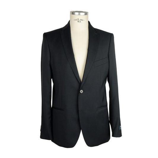 Made in Italy Elegant Milano suit in black wool