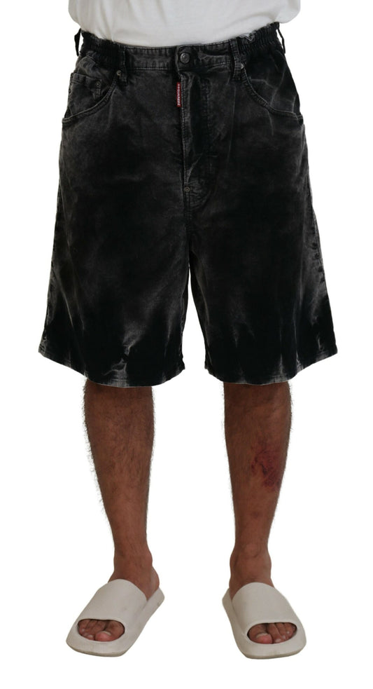 Dsquared² Graue Bermuda-Shorts aus Baumwollcord