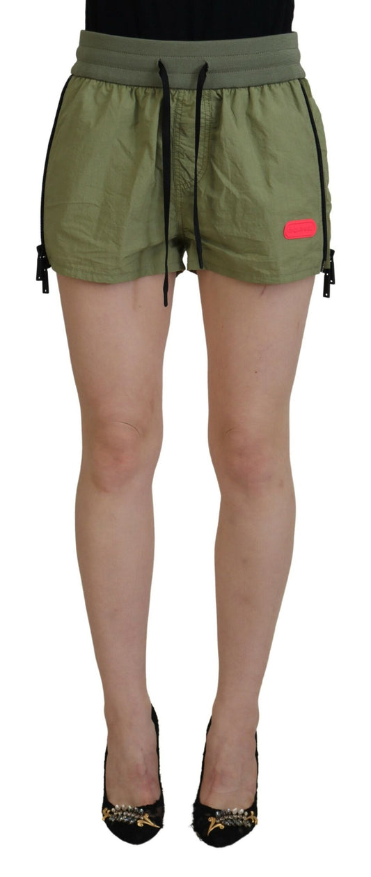 Dsquared² Grüne Baumwoll-Shorts mit Kordelzug