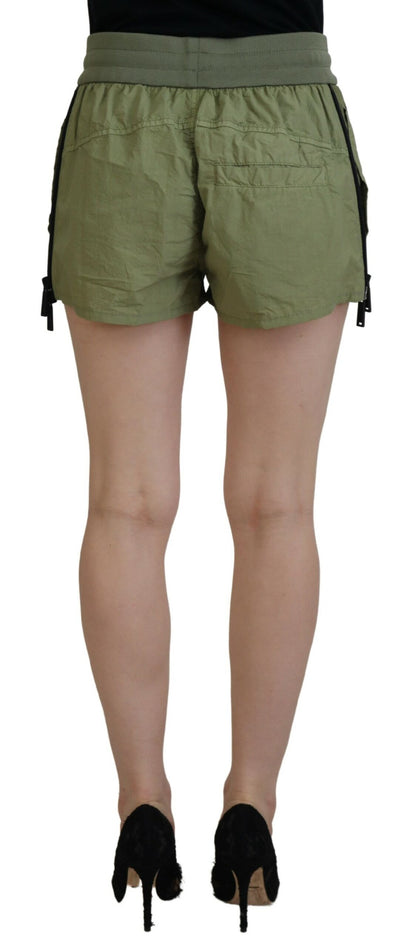 Dsquared² Grüne Baumwoll-Shorts mit Kordelzug