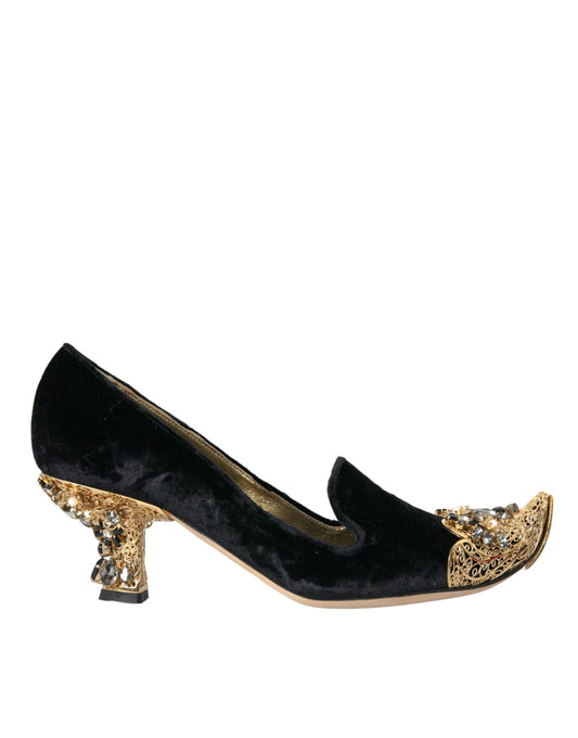 Dolce & Gabbana Schwarze Samt Pumps