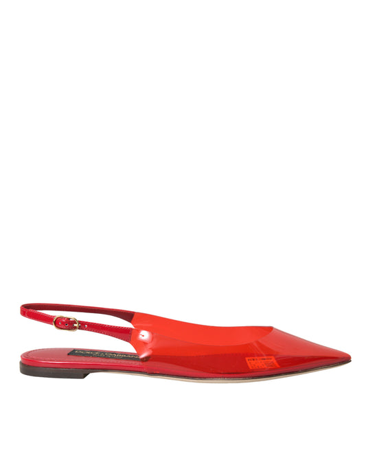 Dolce & Gabbana Rote Slingback Sandalen