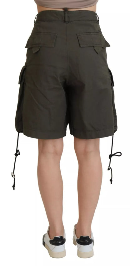 Dsquared² Grüne Cargo-Bermuda-Shorts mit hoher Taille 45 Sekunden￼