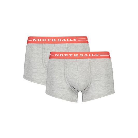 North Sails Graue Boxershorts Doppelpack