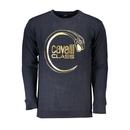 Cavalli Class Blauer Baumwollpullover