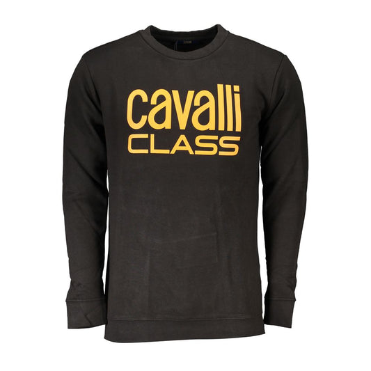 Cavalli Class Schwarzer Baumwollpullover