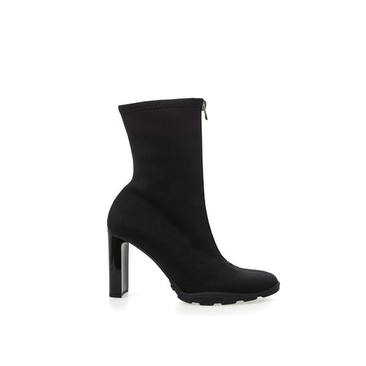 Alexander McQueen Schwarzer Neopren-Stiefel