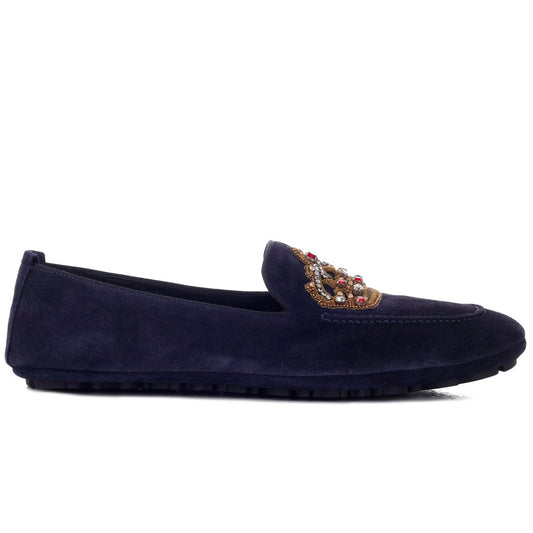 Dolce & Gabbana Blaue Leder Loafer