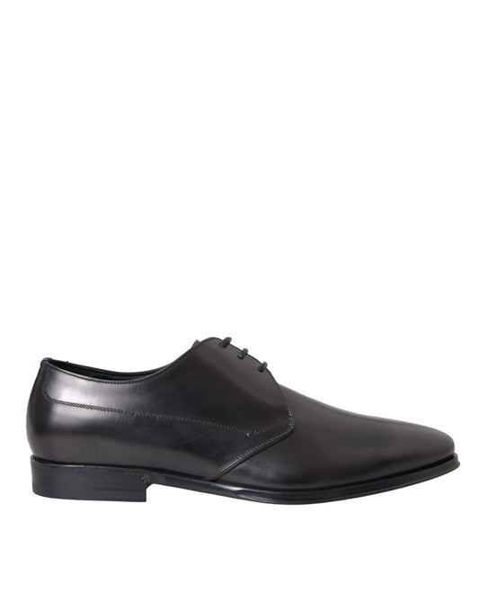 Dolce & Gabbana Schwarz Leder Derby Schuhe