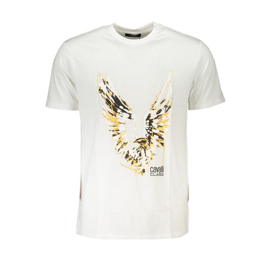 Cavalli Class T-Shirt aus weisser Baumwolle