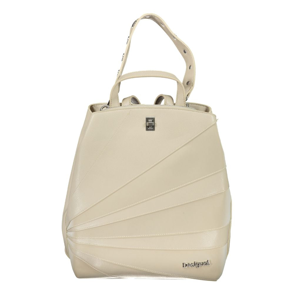 Desigual Beige Polyethylen-Rucksack