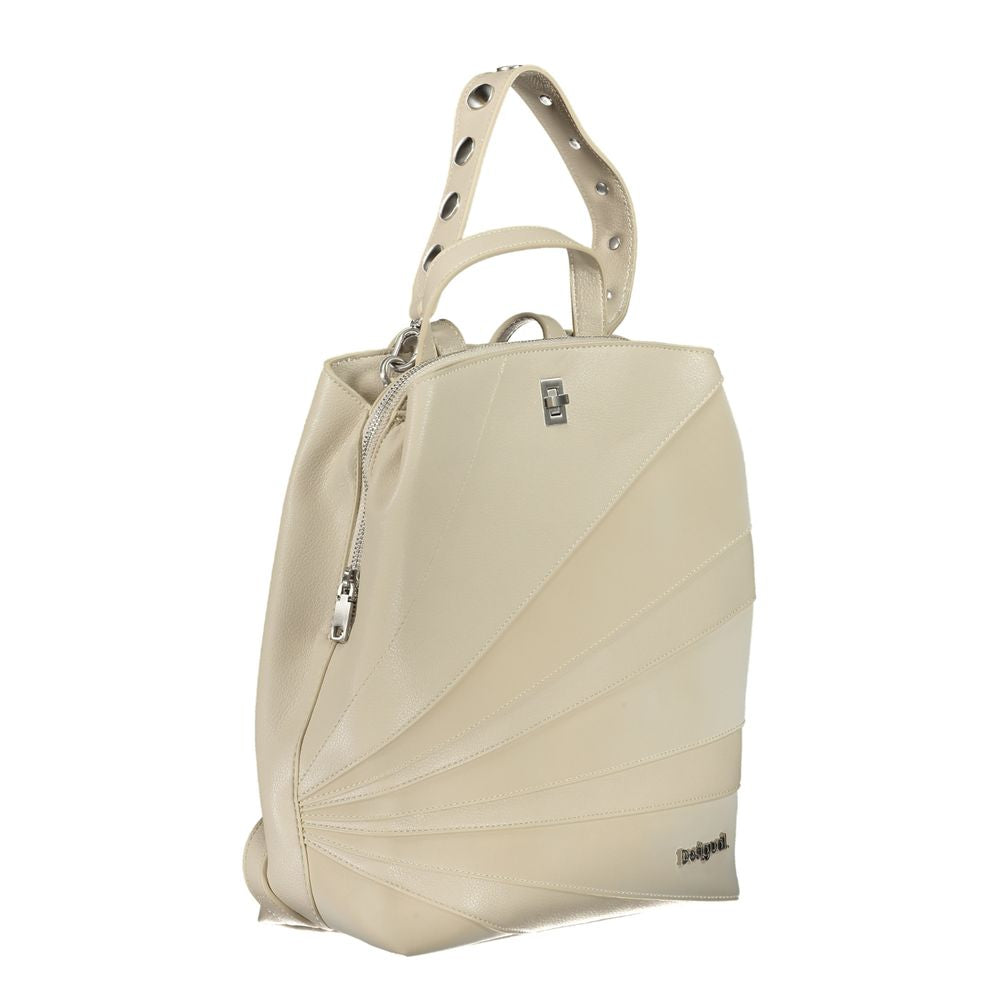 Desigual Beige Polyethylen-Rucksack