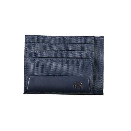 Piquadro Elegant blue card holder with contrasting details