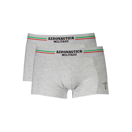 Aeronautica Militare Graue Boxershorts Doppelpack