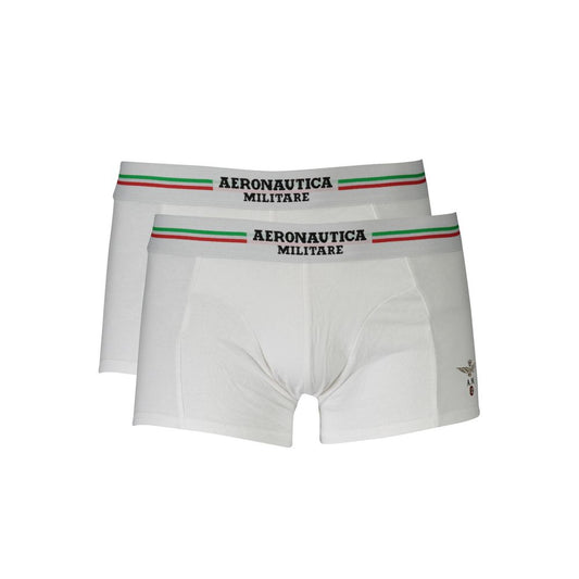 Aeronautica Militare Weisse Boxershorts Doppelpack