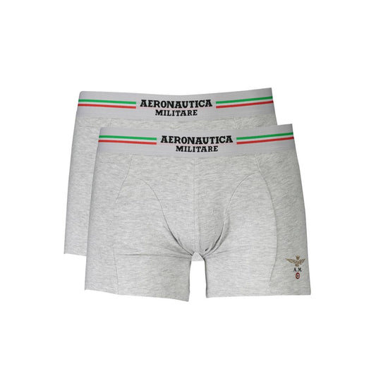 Aeronautica Militare Graue Boxershorts Doppelpack