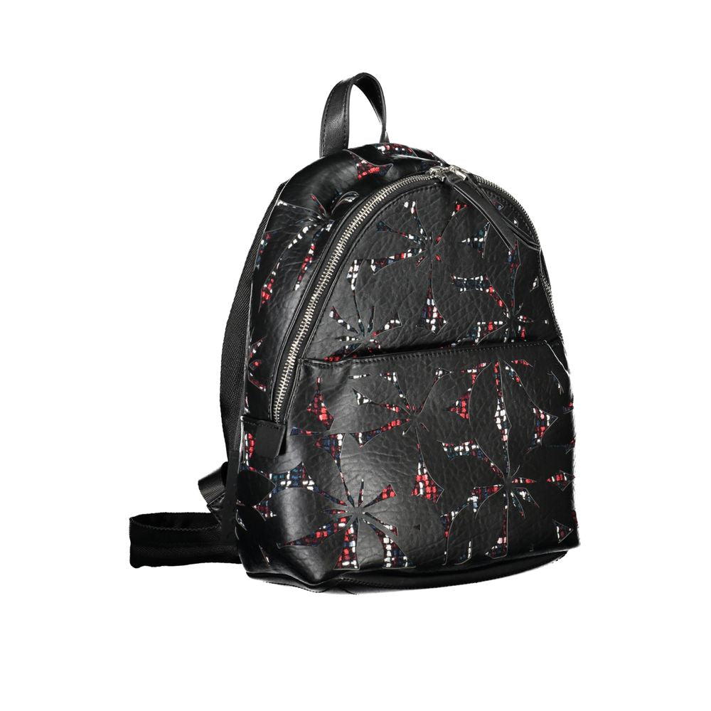 Desigual Schicker schwarzer Rucksack mit kontrastierenden Details