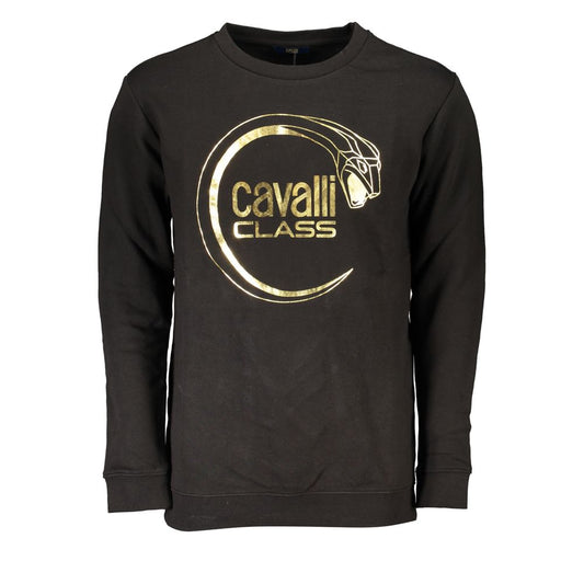 Cavalli Class Schwarzer Baumwollpullover