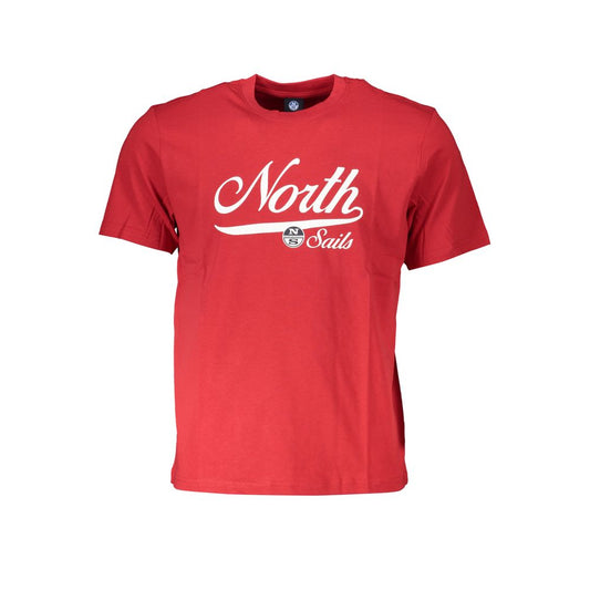 North Sails T-Shirt aus roter Baumwolle