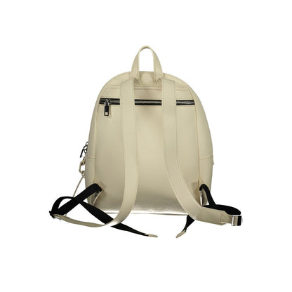 Desigual weisser Rucksack mit Kontrastdetails