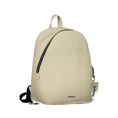 Desigual weisser Rucksack mit Kontrastdetails